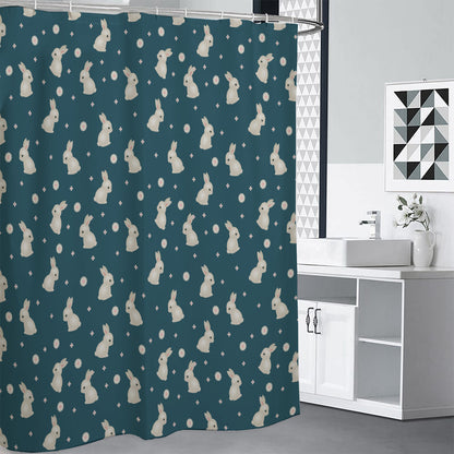 Baby Rabbit Pattern Print Premium Shower Curtain