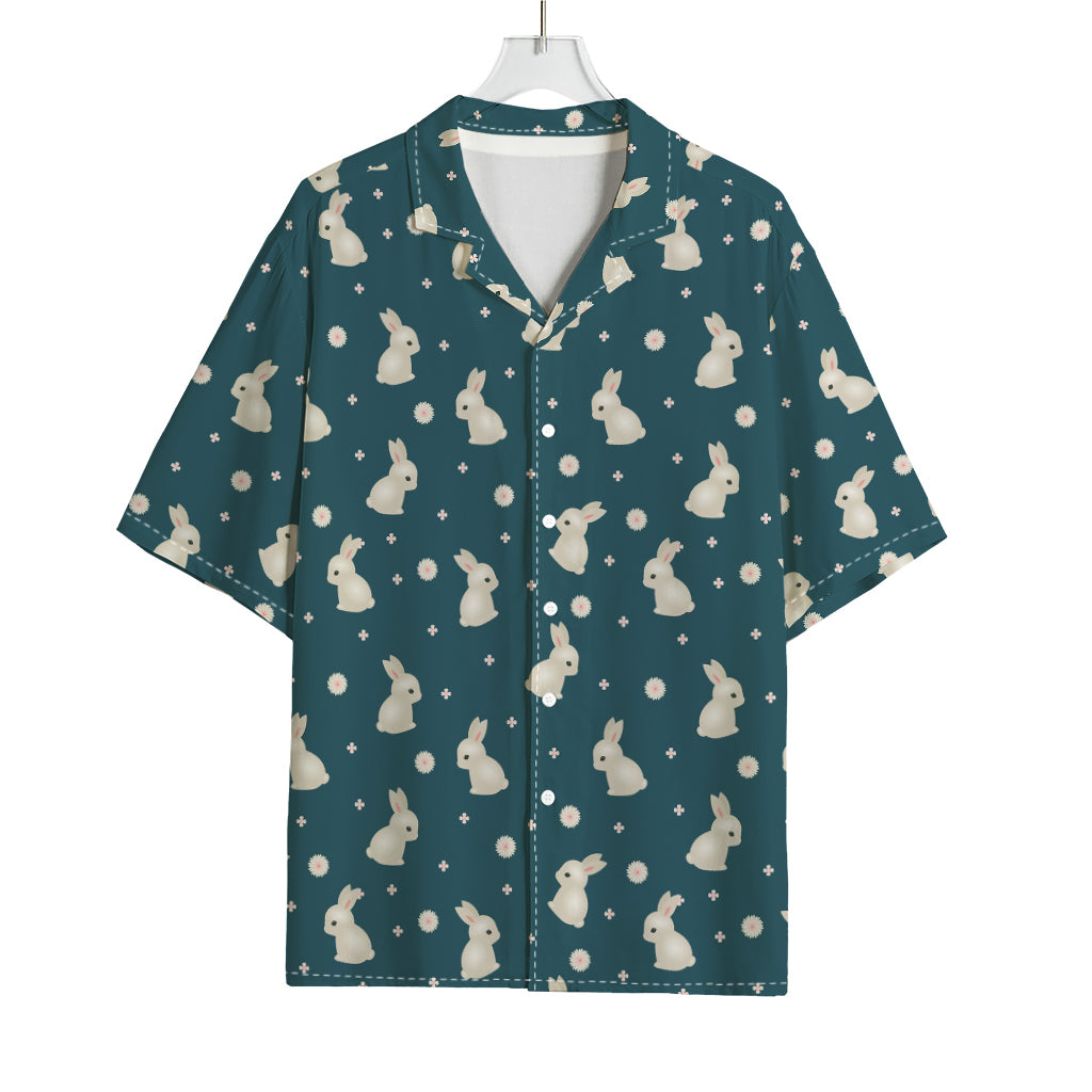 Baby Rabbit Pattern Print Rayon Hawaiian Shirt