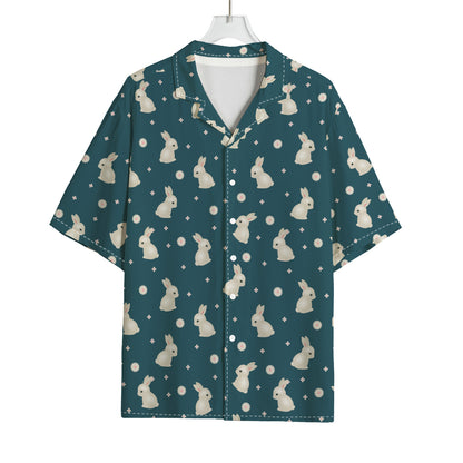 Baby Rabbit Pattern Print Rayon Hawaiian Shirt