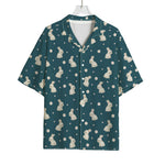 Baby Rabbit Pattern Print Rayon Hawaiian Shirt