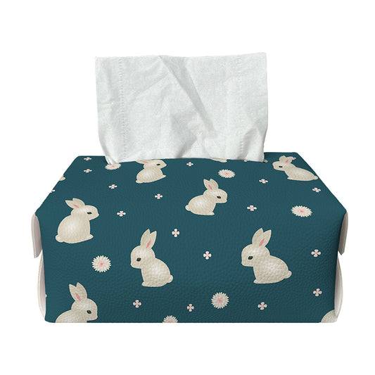 Baby Rabbit Pattern Print Rectangle Tissue Box Cover
