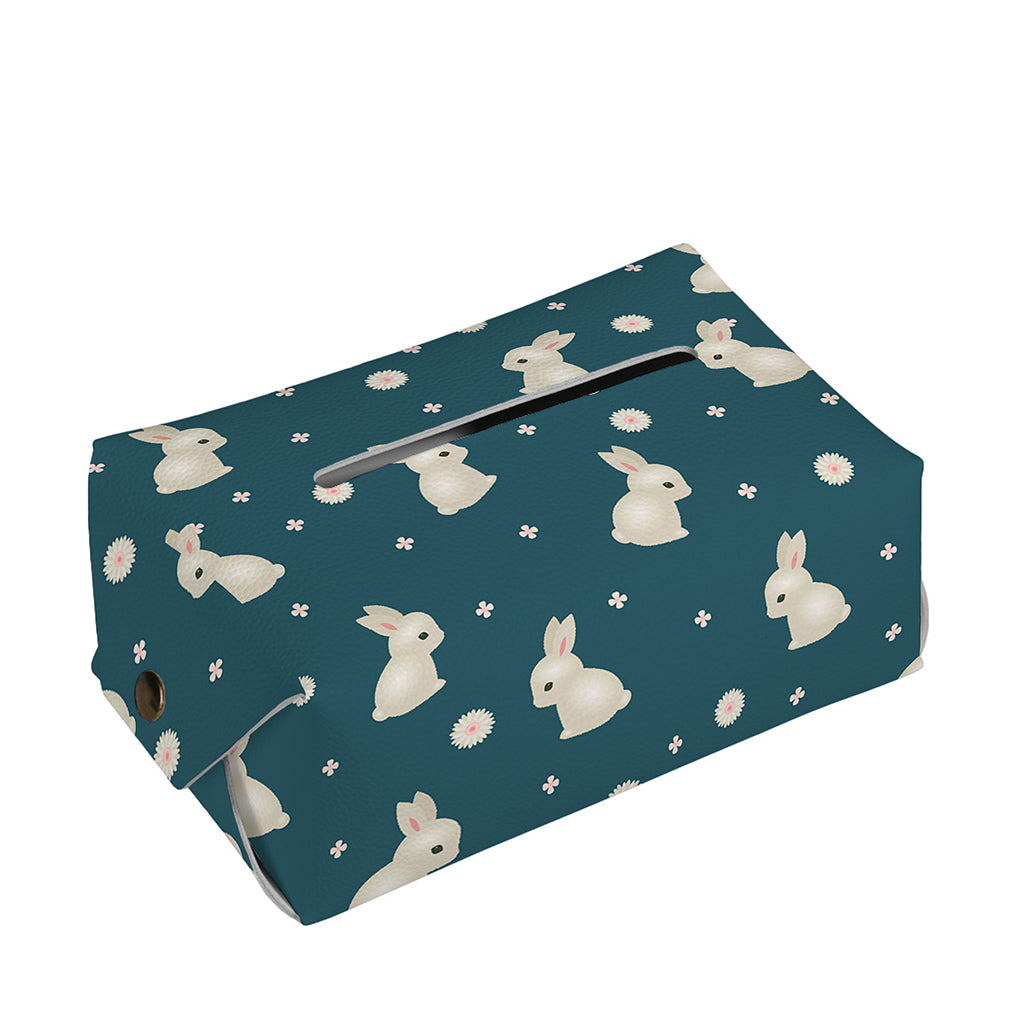 Baby Rabbit Pattern Print Rectangle Tissue Box Cover