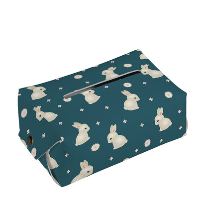 Baby Rabbit Pattern Print Rectangle Tissue Box Cover