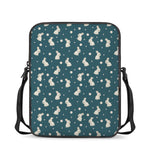 Baby Rabbit Pattern Print Rectangular Crossbody Bag
