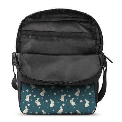 Baby Rabbit Pattern Print Rectangular Crossbody Bag