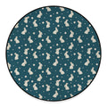 Baby Rabbit Pattern Print Round Floor Mat