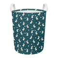 Baby Rabbit Pattern Print Round Laundry Basket