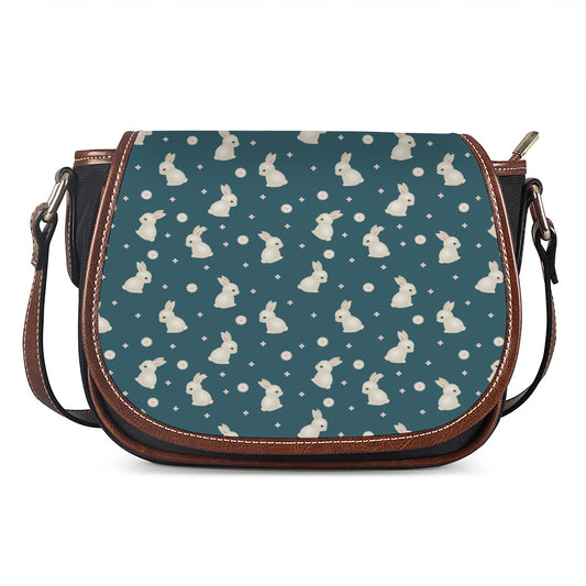 Baby Rabbit Pattern Print Saddle Bag