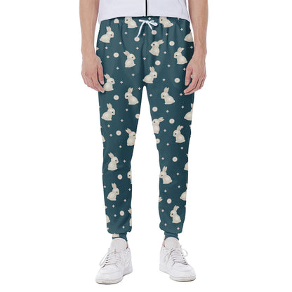 Baby Rabbit Pattern Print Scuba Joggers