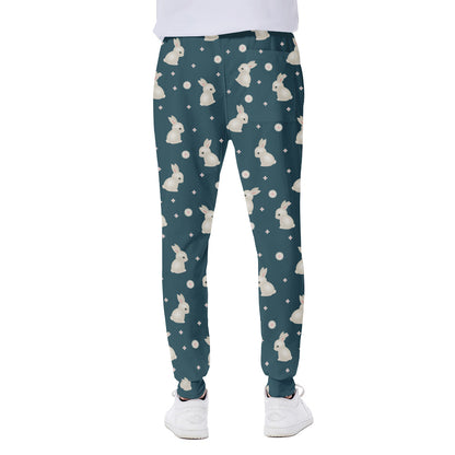 Baby Rabbit Pattern Print Scuba Joggers
