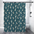 Baby Rabbit Pattern Print Shower Curtain