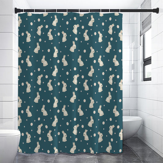 Baby Rabbit Pattern Print Shower Curtain
