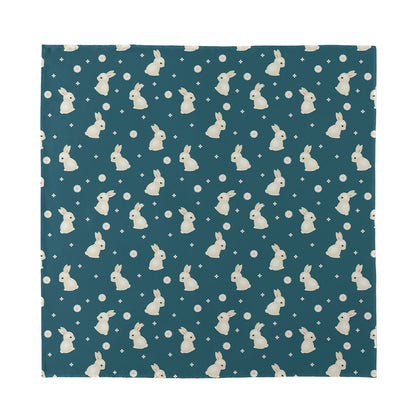 Baby Rabbit Pattern Print Silk Bandana