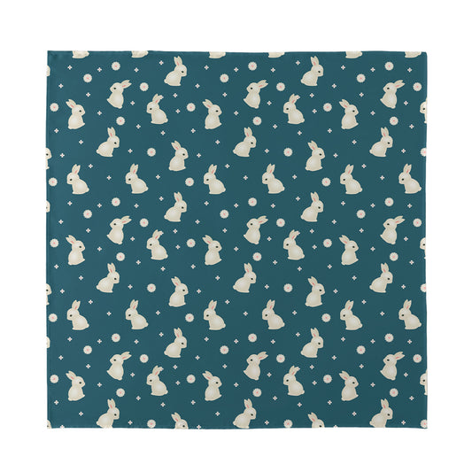 Baby Rabbit Pattern Print Silk Bandana