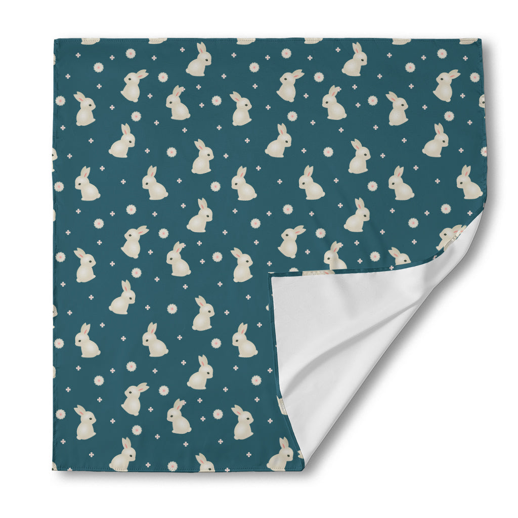 Baby Rabbit Pattern Print Silk Bandana