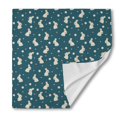Baby Rabbit Pattern Print Silk Bandana