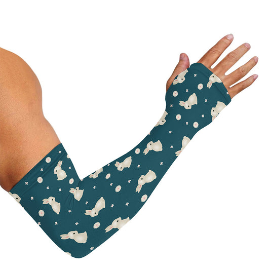 Baby Rabbit Pattern Print Sun Protection Arm Sleeves