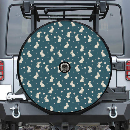 Baby Rabbit Pattern Print Tire Cover With Camera Hole