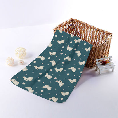 Baby Rabbit Pattern Print Towel