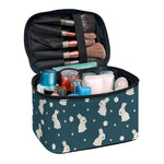 Baby Rabbit Pattern Print Travel Makeup Bag