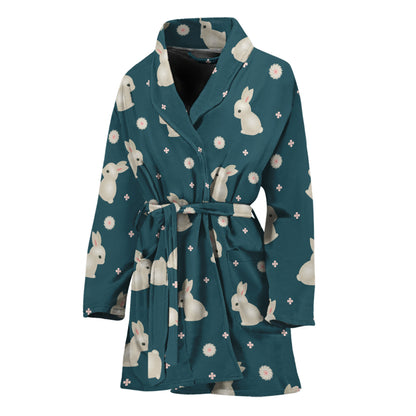 Baby Rabbit Pattern Print Women's Bathrobe