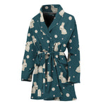 Baby Rabbit Pattern Print Women's Bathrobe