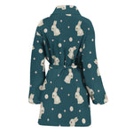Baby Rabbit Pattern Print Women's Bathrobe