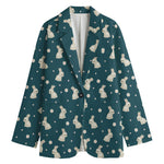 Baby Rabbit Pattern Print Women's Blazer