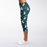 Baby Rabbit Pattern Print Women's Capri Leggings