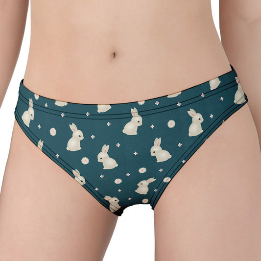 Baby Rabbit Pattern Print Women's Panties