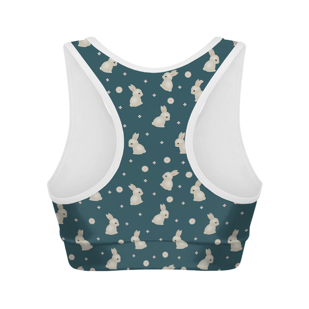 Baby Rabbit Pattern Print Women's Sports Bra