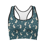 Baby Rabbit Pattern Print Women's Sports Bra
