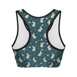 Baby Rabbit Pattern Print Women's Sports Bra