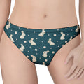 Baby Rabbit Pattern Print Women's Thong