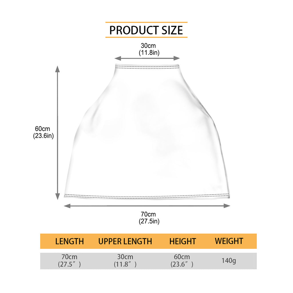White Floral Sugar Skull Pattern Print Baby Seat Cover