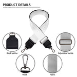 Black And White Axolotl Print Bag Strap