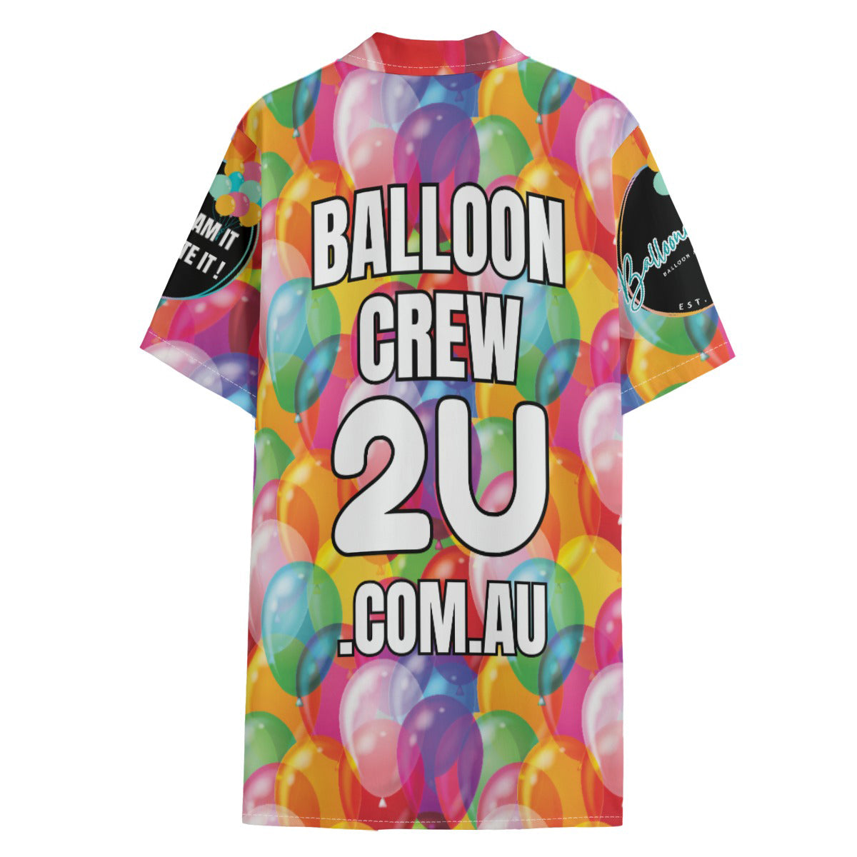 New BALLOONCREW2U Print Cotton Hawaiian Shirt