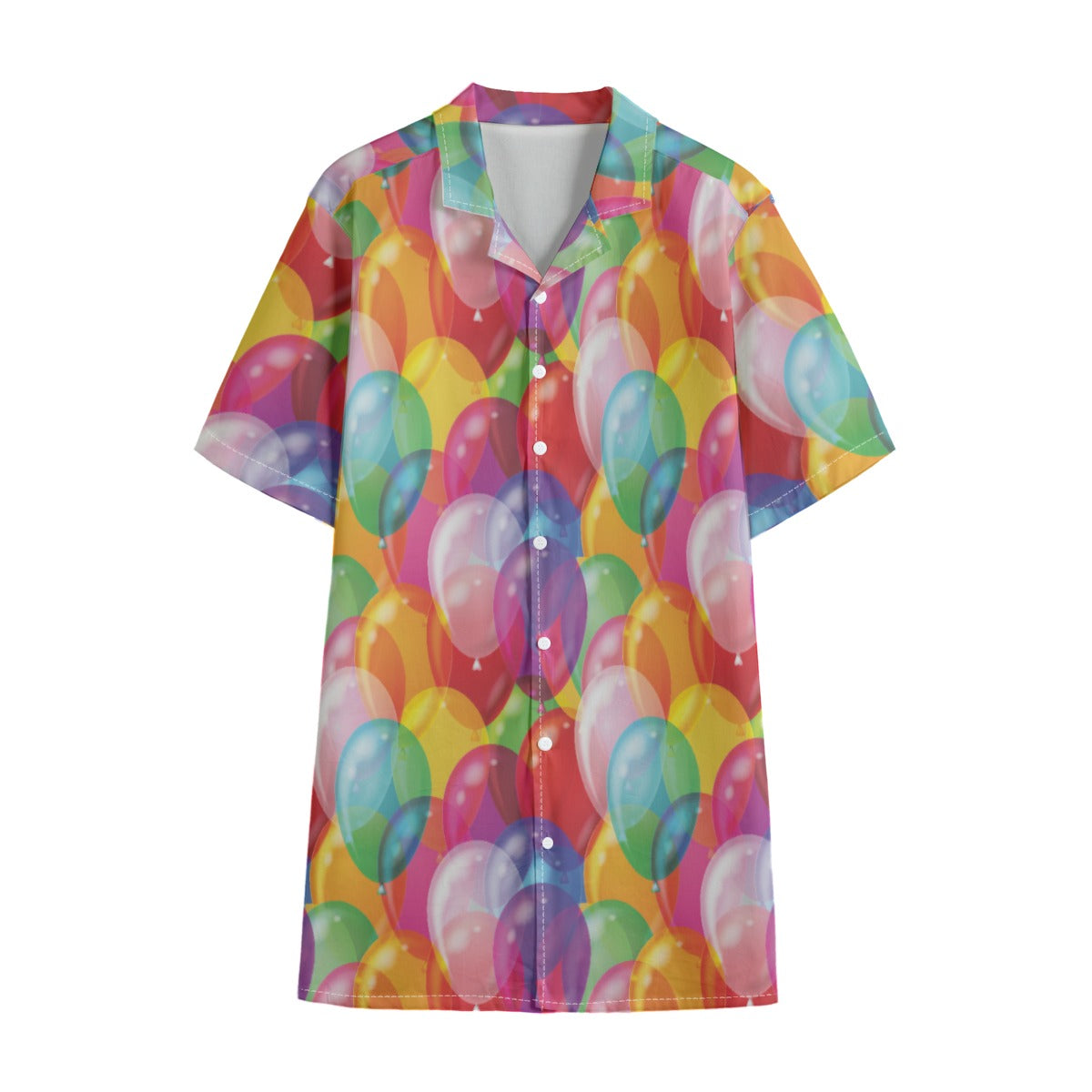 BALLOONCREW2U Print Cotton Hawaiian Shirt