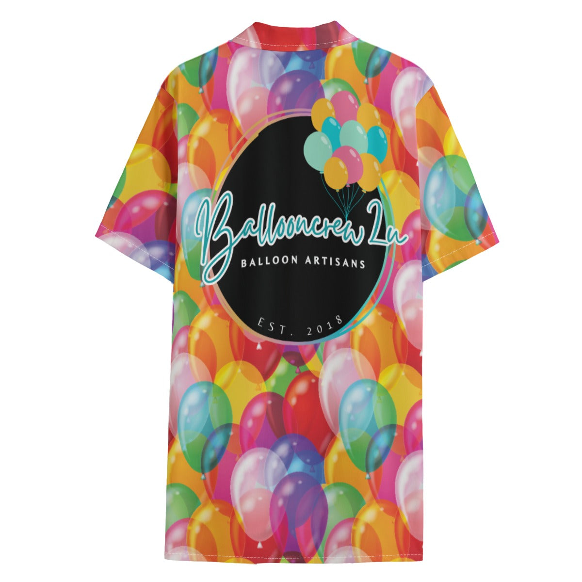 BALLOONCREW2U Print Cotton Hawaiian Shirt