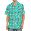 Banana And Monkey Pattern Print Aloha Shirt