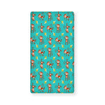 Banana And Monkey Pattern Print Baby Crib Sheet