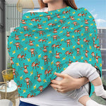 Banana And Monkey Pattern Print Baby Seat Cover