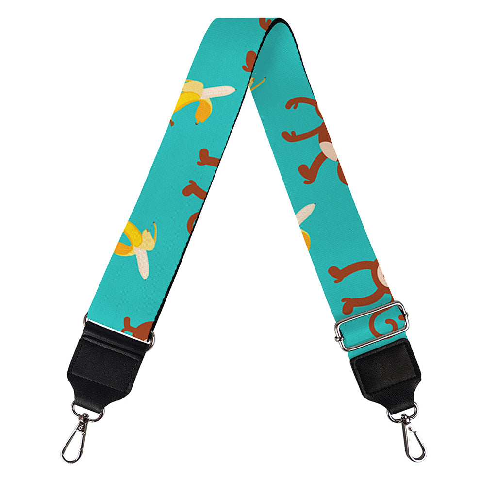 Banana And Monkey Pattern Print Bag Strap