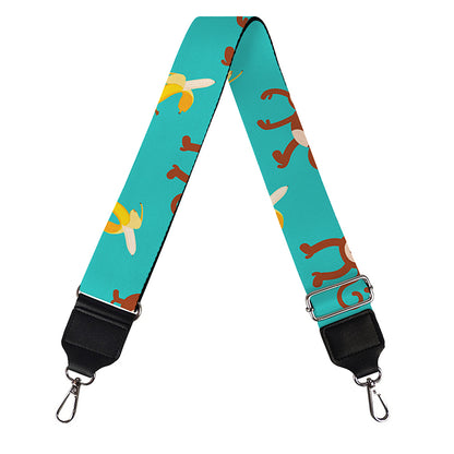 Banana And Monkey Pattern Print Bag Strap