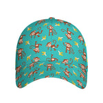 Banana And Monkey Pattern Print Baseball Cap