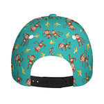 Banana And Monkey Pattern Print Baseball Cap