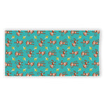 Banana And Monkey Pattern Print Beach Towel
