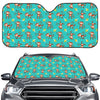 Banana And Monkey Pattern Print Car Windshield Sun Shade