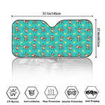 Banana And Monkey Pattern Print Car Windshield Sun Shade