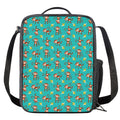 Banana And Monkey Pattern Print Crossbody Lunch Bag